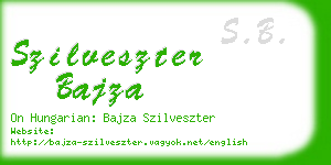 szilveszter bajza business card